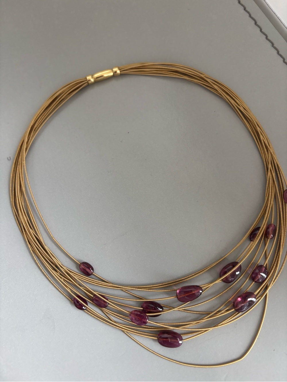 Marco Bicego 18kGold Multi-Strand Necklace with Tourmaline
